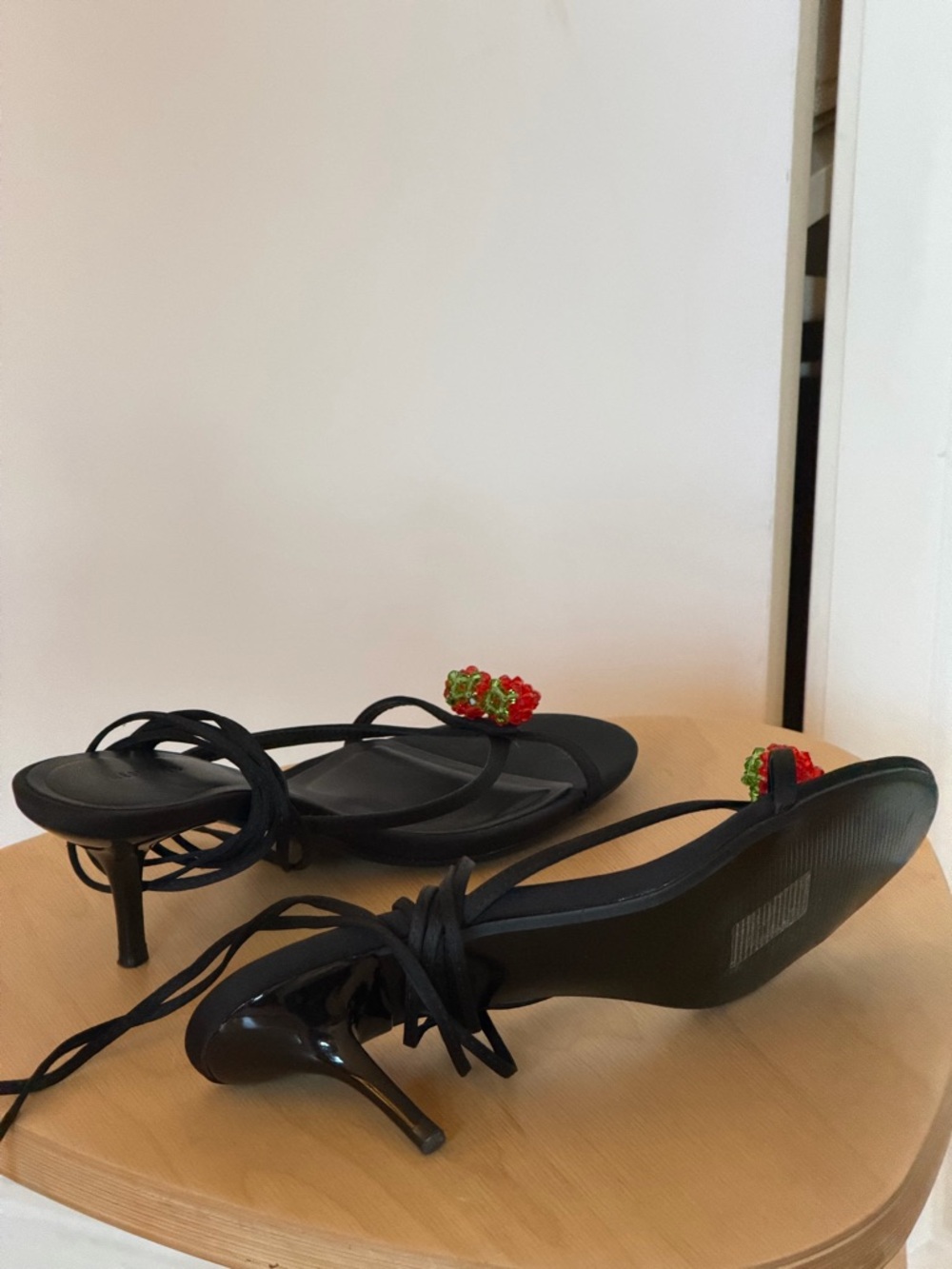 Reserved Raspberry Strappy Heeled Sandals - Picture 6 of 8
